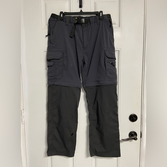 P2- BC CLOTHING CO. 2-Tone Navy Convertible Cargo Pants - Picture 1 of 9